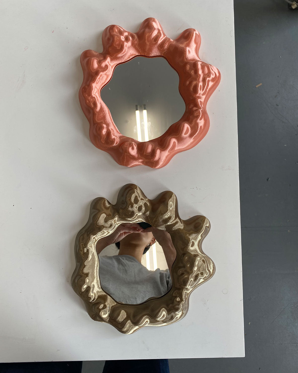 Wall Hanging Mirror – Dark Gold