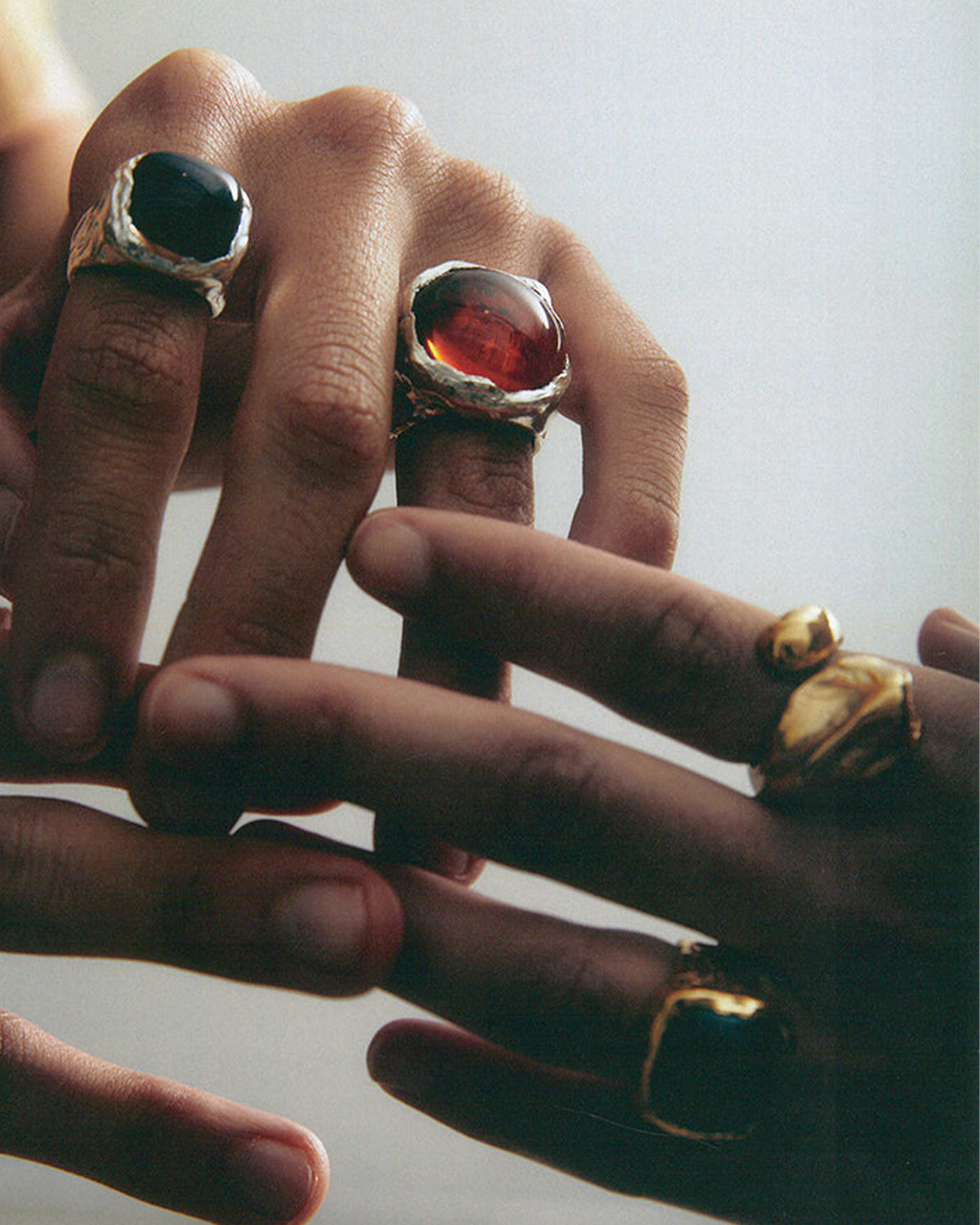 Atolón Orange Glass Ring