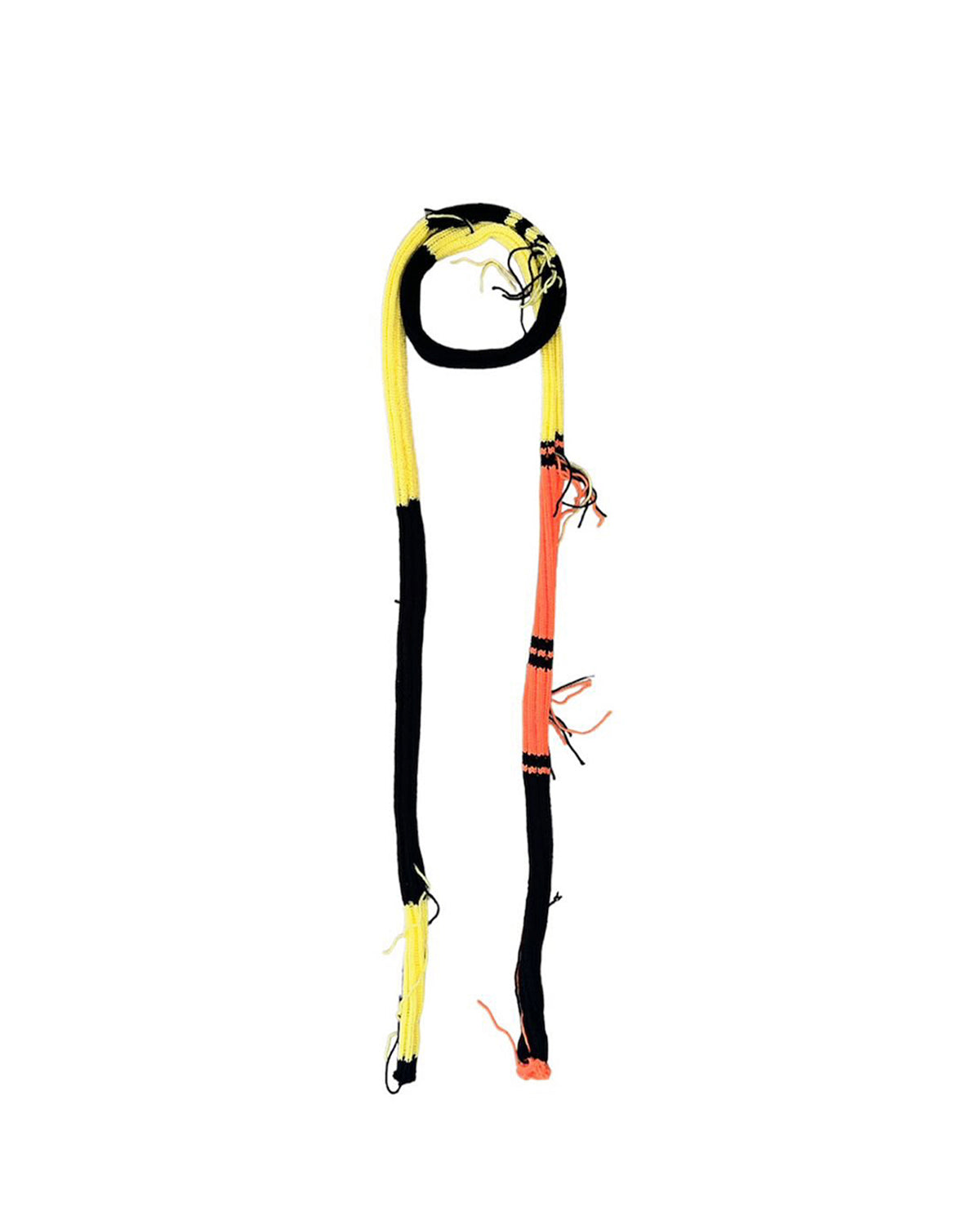 Skinny Worm Scarf Yellow/Black/Orange
